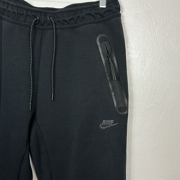 Nike Black Cotton Blend Drawstring Waist Joggers With Pockets Size M - Picture 2 of 8